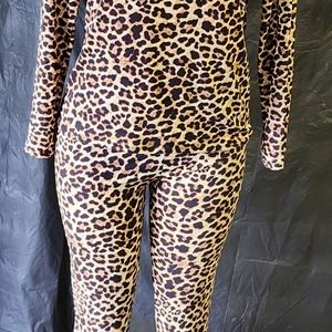 2pc leopard print legging set